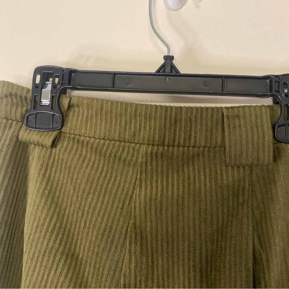 Cider Corduroy Green Wide Flare Leg High Waisted Trouser Pants XS 90s Y2K Office - Picture 11 of 12